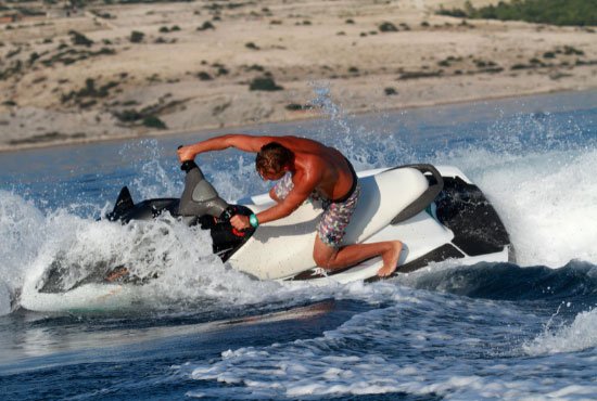 A man driving a Performance jet skis