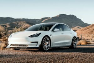 Beautiful White Tesla