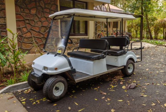 Electric Golf Cart on a yard