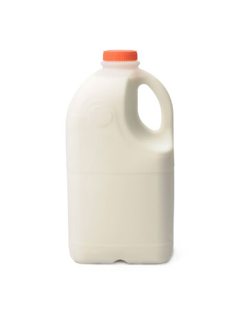 Milk Bottle with Cap Isolated
